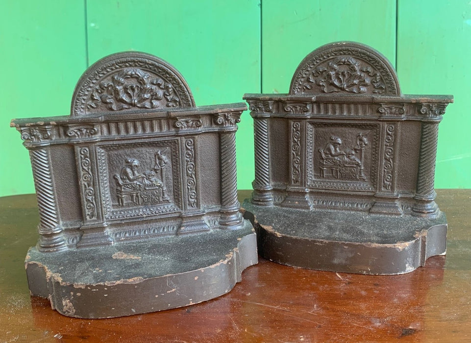 IRON ARCHED WITH COLUMNS BOOKENDS