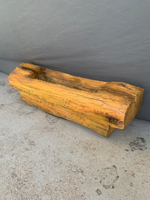 CARVED TEAK PLANTER