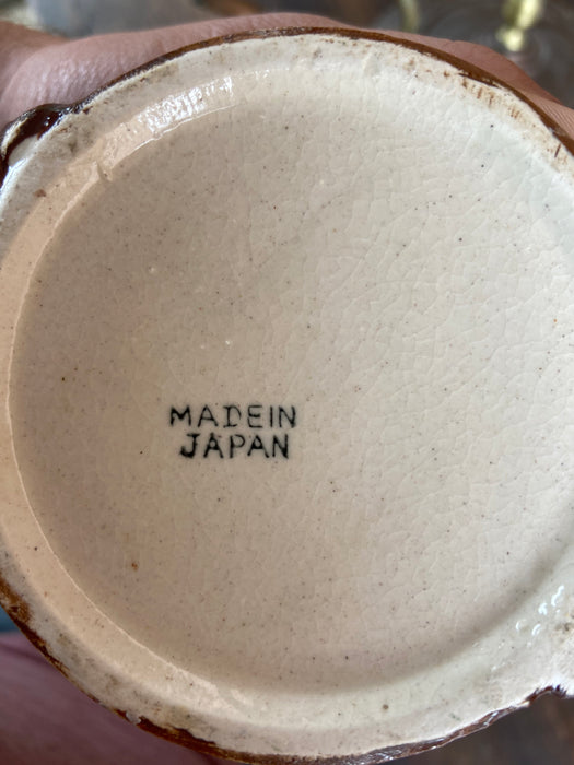 CERAMIC CREAM AND SUGAR WITH CORN MOTIF - MADE IN JAPAN