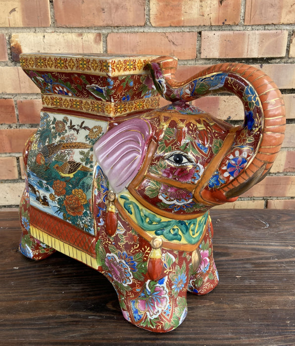 ASIAN POLYCHROME ELEPHANT PLANT STAND