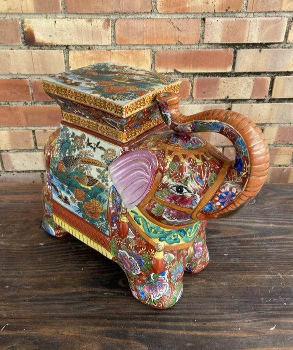 ASIAN POLYCHROME ELEPHANT PLANT STAND