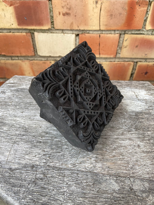 LARGE BLACK WOODEN STAMP