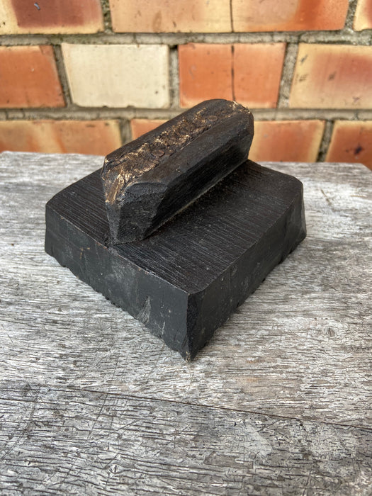 LARGE BLACK WOODEN STAMP