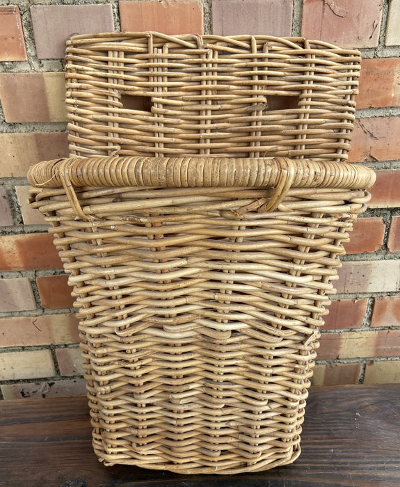 HANGING GRAPE PICKER WICKER BASKET