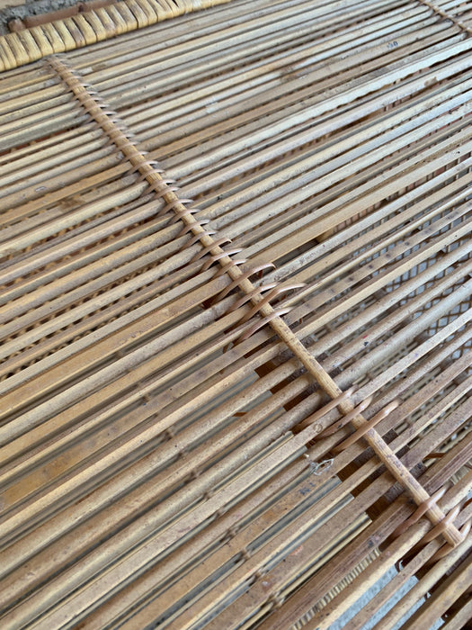 LOW WICKER RATTAN BOOKSHELF