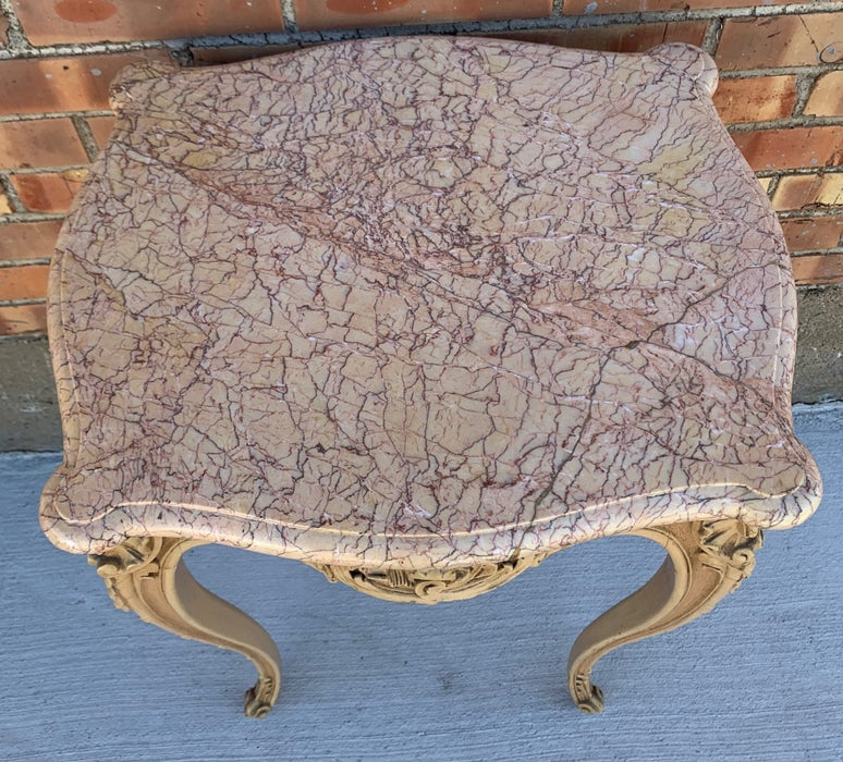 LOUIS STYLE MARBLE TOP SIDE TABLE