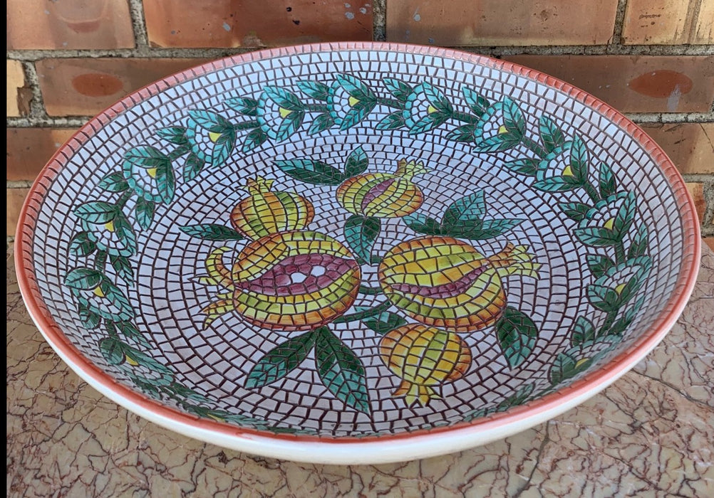 ITALIAN NEIMAN MARCUS FAUX MOSAIC BOWL