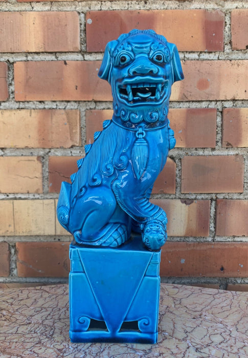 TURQUOISE LARGE FOO DOG - AS FOUND
