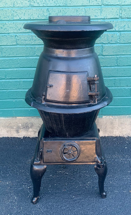OLD BLACK POTBELLY PARLOUR STOVE