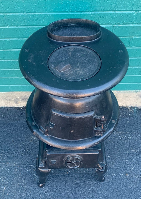 OLD BLACK POTBELLY PARLOUR STOVE