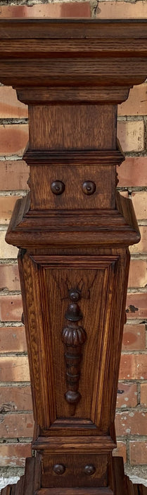 FLEMISH CARVED OAK PEDESTAL