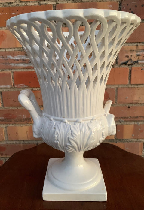 ITALIAN RETICULATED URN STYLE VASE - AS IS