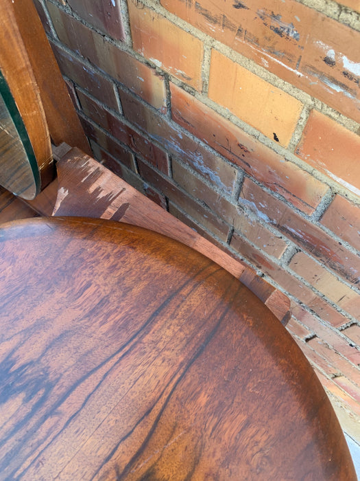 ART DECO WALNUT VANITY WITH OVAL MIRROR