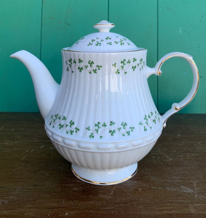 GALLOWAY GREEN AND GOLD TEAPOT-IRELAND