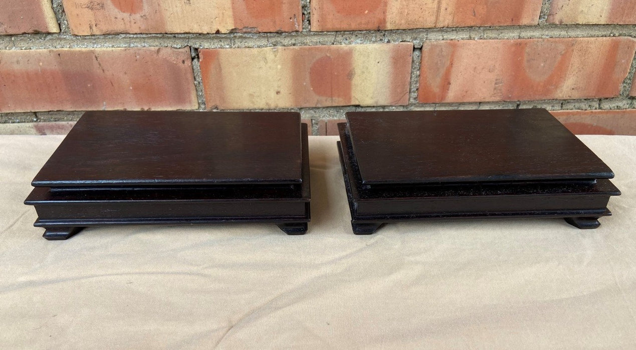 PAIR OF SMALL PADUK WOOD ASIAN PLINTHS