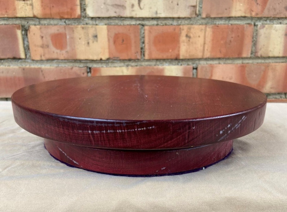 ROTATING ROUND MAHOGANY STAND