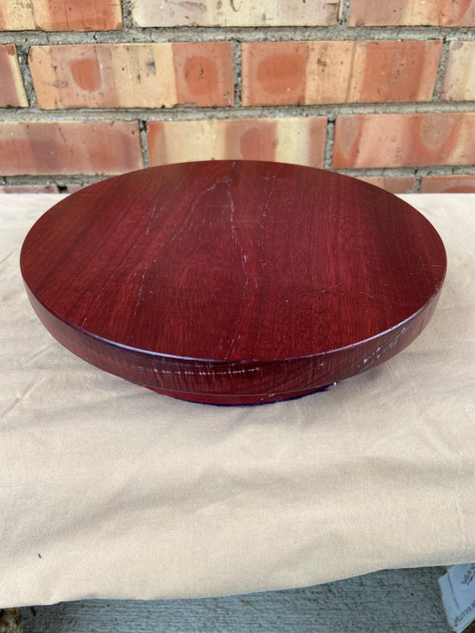 ROTATING ROUND MAHOGANY STAND