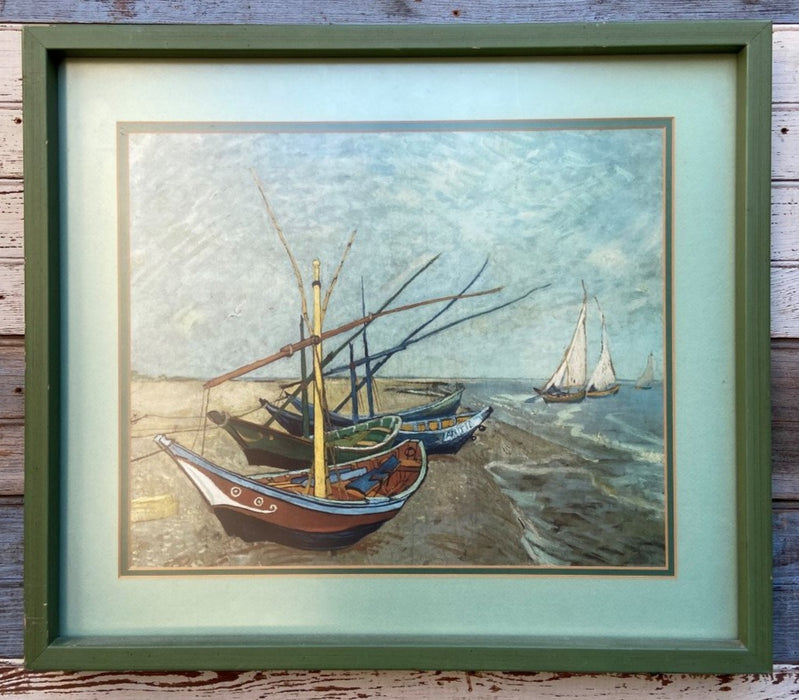 VAN GOGH PRINT OF BOATS OF SAINT-MARIE