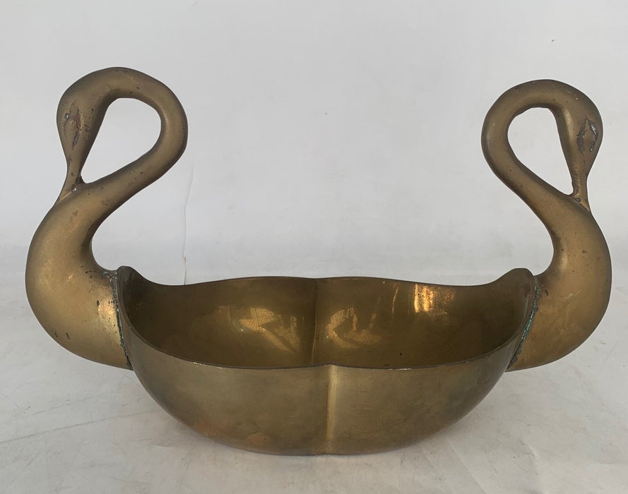 BRASS DOUBLE SWAN BOWL