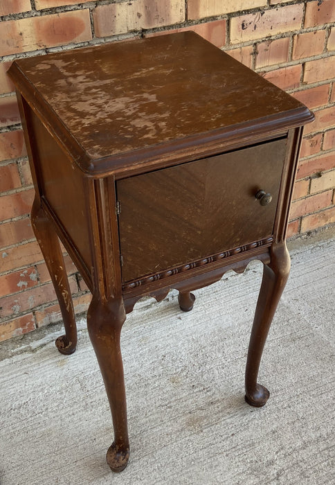 QUEEN ANNE NIGHT STAND - AS FOUND