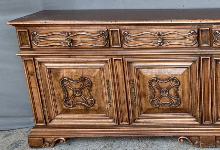 LONG ITALIAN SIDEBOARD WITH SHAPED PANELS