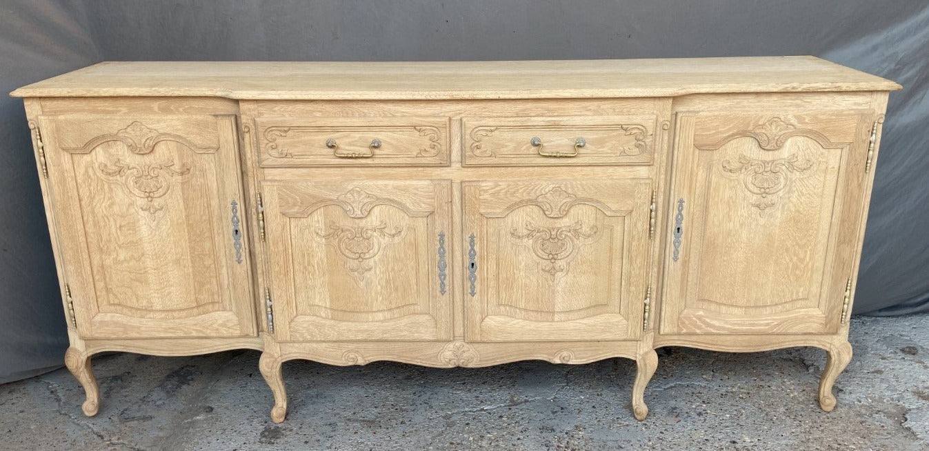 LONG RAW OAK COUNTRY FRENCH SIDEBOARD