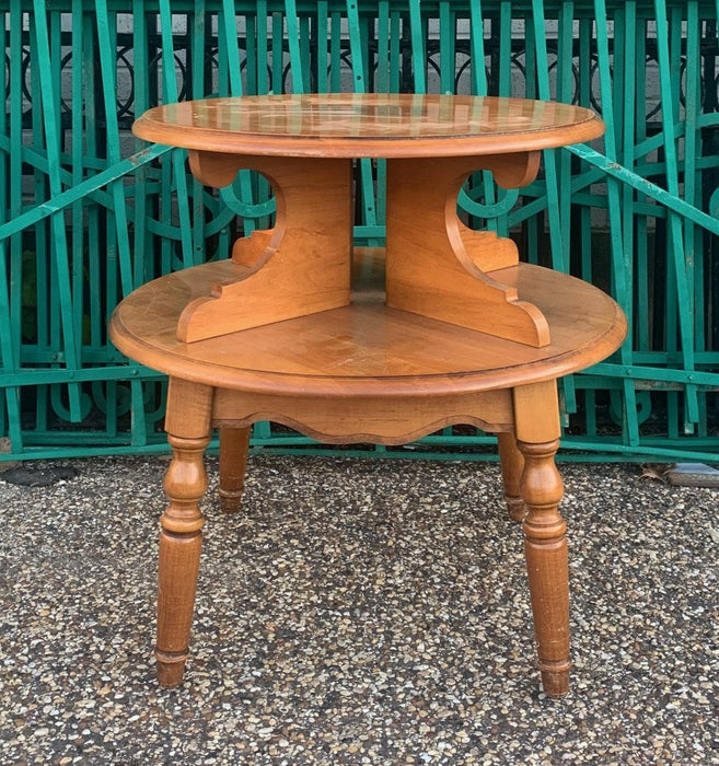 ROUND MAPLE DRUM TABLE