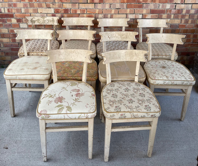 FANTASTIC DAEAL! SET OF 10 LOW BACK PAINTED DINING CHAIRS