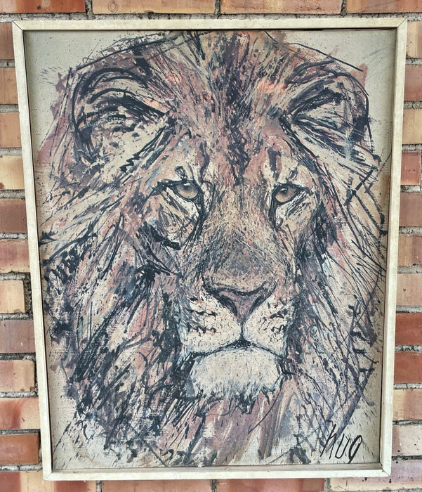 LARGE UNFRAMED LION GICLEE