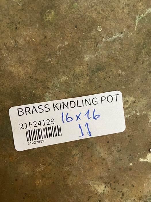 BRASS KINDLING POT