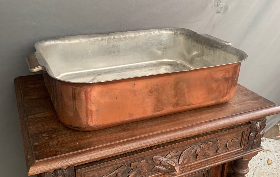 RECTANGULAR COPPER FISH POACHING PAN