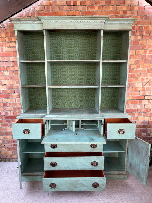 TURQUOISE FEDERAL STYLE CHINA CABINET