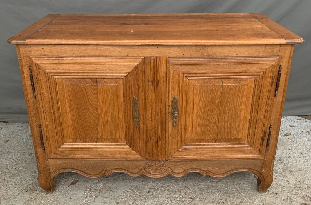 EARLY FRENCH LIGHT OAK PEGGED SERVER