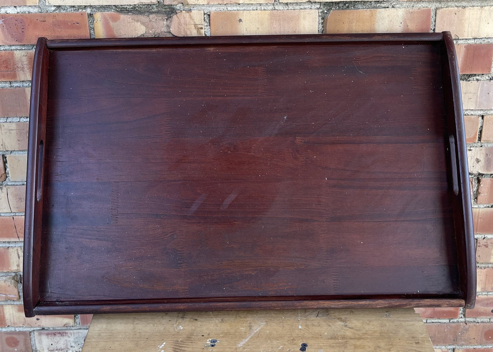 MAHOGANY TRAY WITH HANDLES