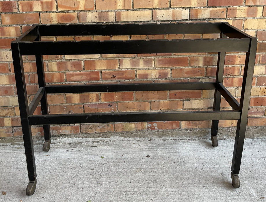 BLACK PAINTED TOMLINSON ROLLING TABLE-NO TOP