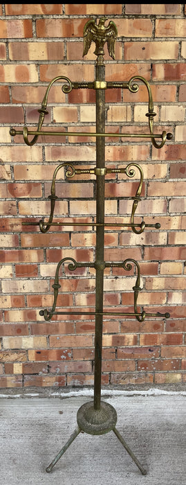 BRASS VALET WITH EAGLE FINIAL