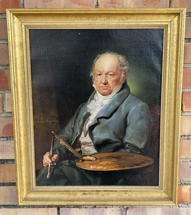 GILT FRAMED EMBELLISHED GICLEE OF AN 18TH CENTURY GENTLEMAN