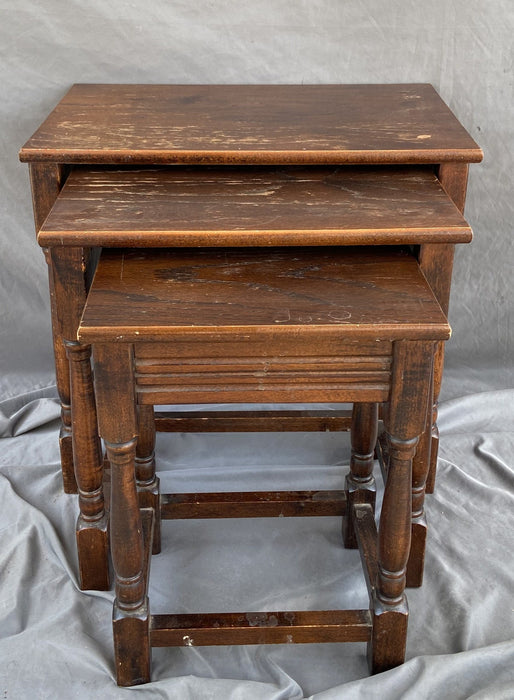 SET OF 3 DARK OAK NESTING TABLES