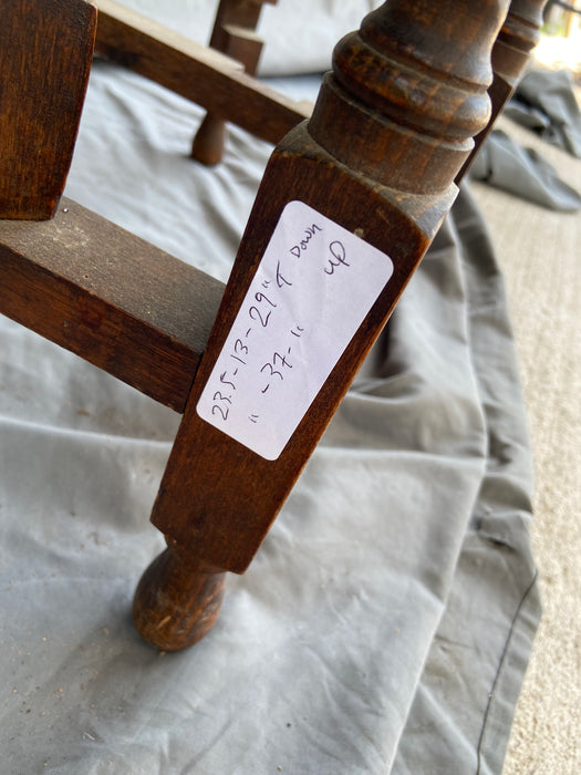 PETITE TIGER OAK DROP LEAF BARLEY TWIST TABLE