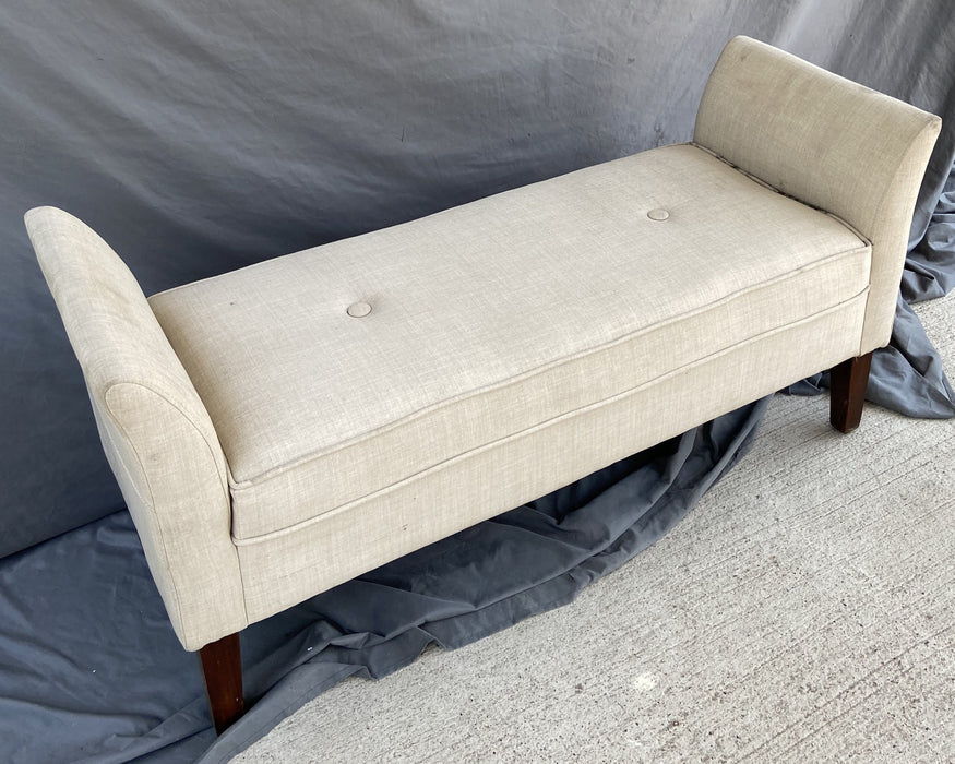 SMALL BENCH WITH AS IS UPHOLSTERY