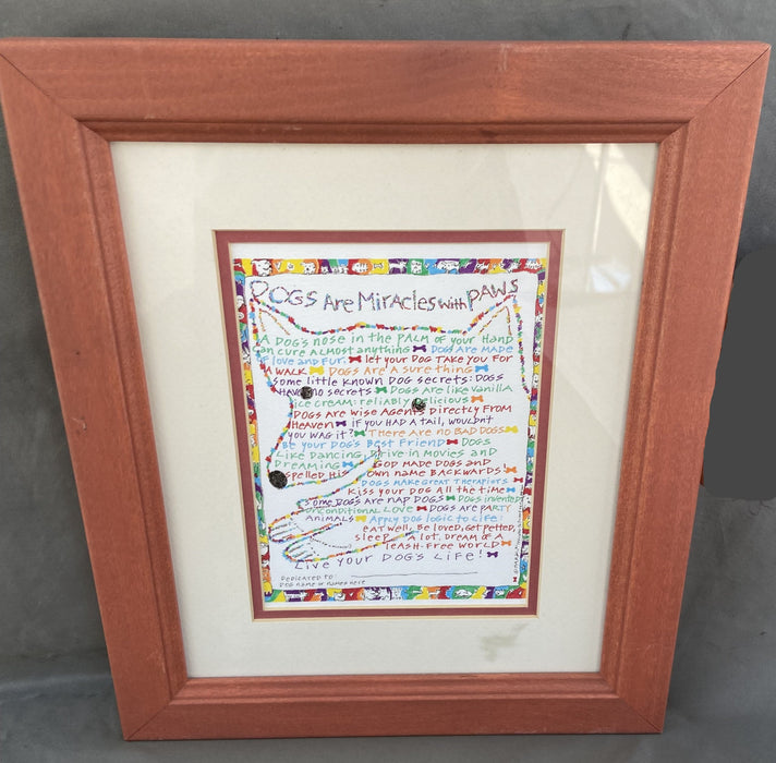 FRAMED DOG MIRACLE PRINT