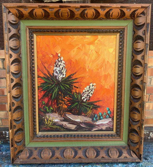 COLORFUL YUCCA UTOPIA OIL PAINTING BY KATHERINE BOYCE