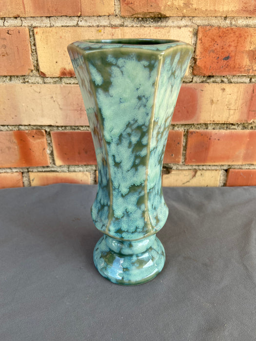 BLUE AND GREEN GLAZED POTTERY VASE