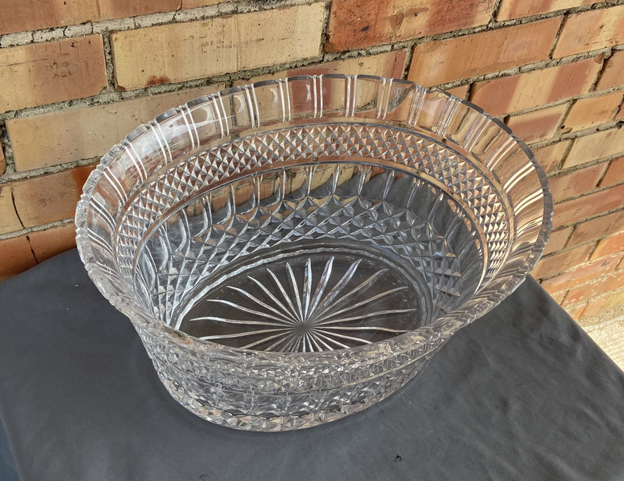 GIANT CRYSTAL SERVING BOWL - AS FOUND