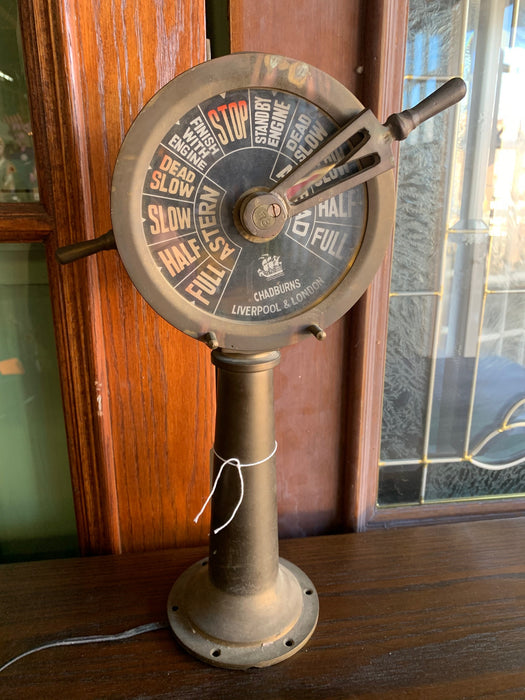 OLDER REPRODUCTION BRASS NAUTICAL SPEED THROTTLE