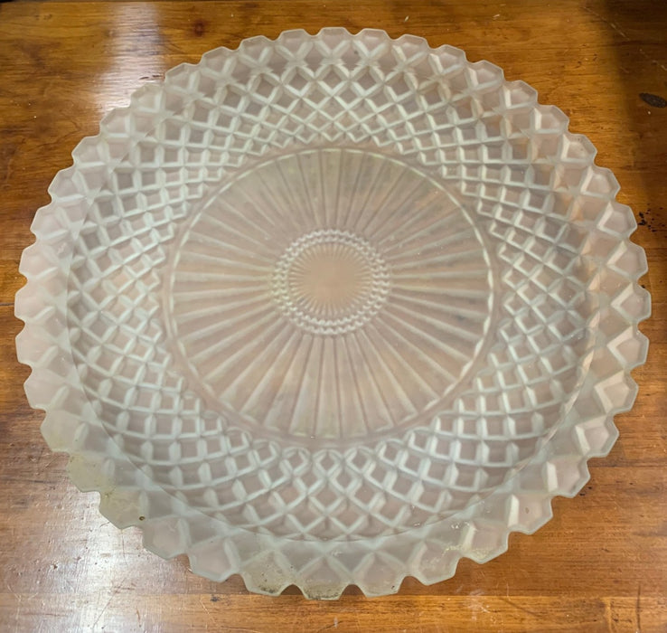 ROUND FROSTED GLASS TRAY