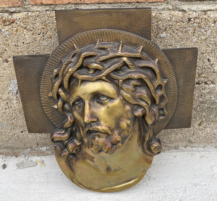 BRASS PLAQUE OF JESUS