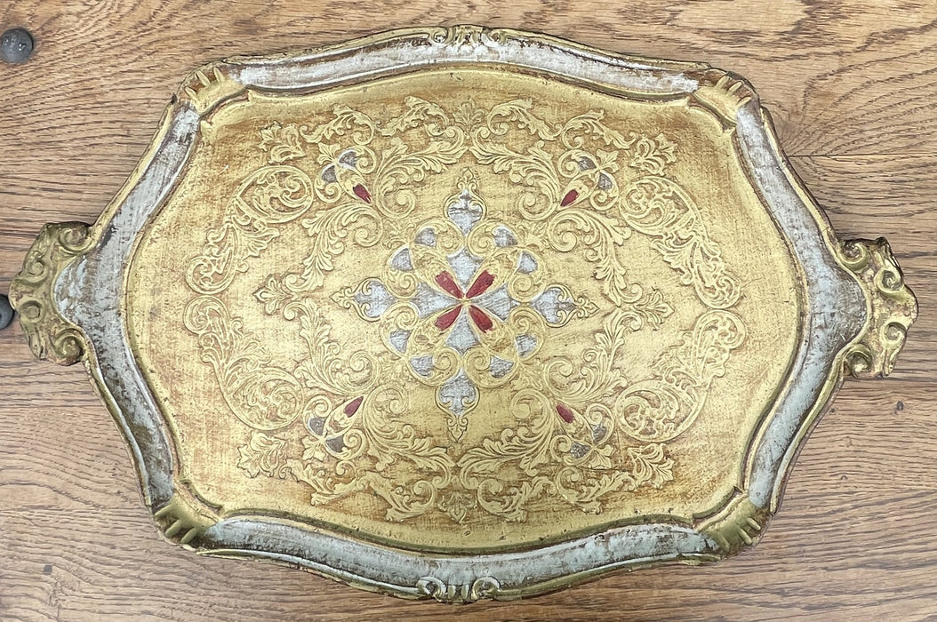 FLORENTINE GOLD WITH RED TRAY