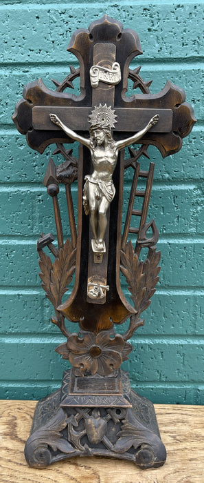 CARVED BLACK FOREST STANDING CRUCIFX