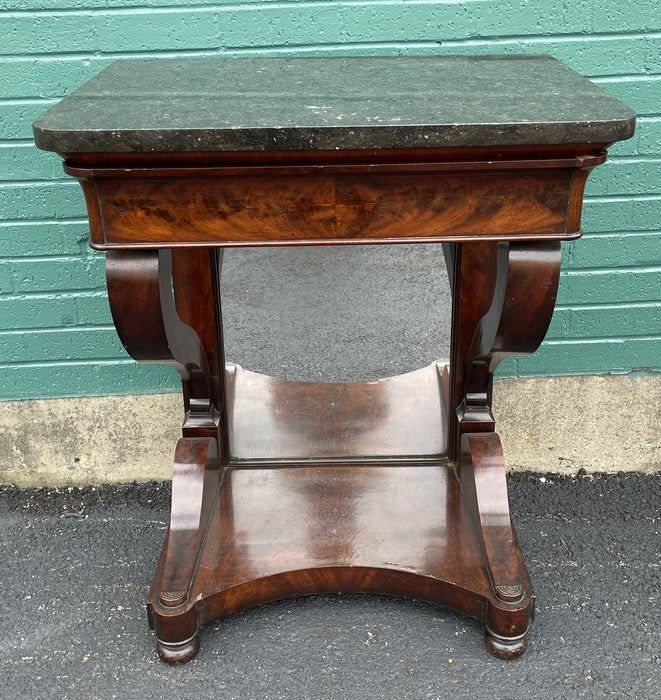 SMALL MARBLE TOP EMPIRE CONSOLE